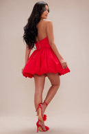 Vestido curto Popeline