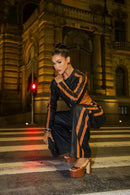 Conjunto Vegas Preto/Caramelo