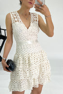 VESTIDO CROCHET CUELLO V