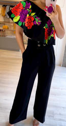 Conjunto Lorena Cropped e Calça Pantalona