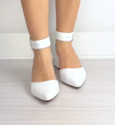 Scarpin Branco de Couro Legítimo