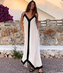 Vestido Longo Elegante Boho com Alças Finas