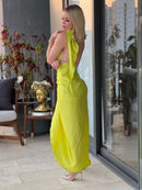 VESTIDO VERDE SATIN