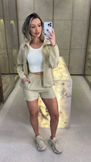 Conjunto Jaqueta e Short Strass