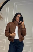 Jaqueta Puffer Couro Laíse