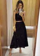 Look Total Black – Cropped + Saia